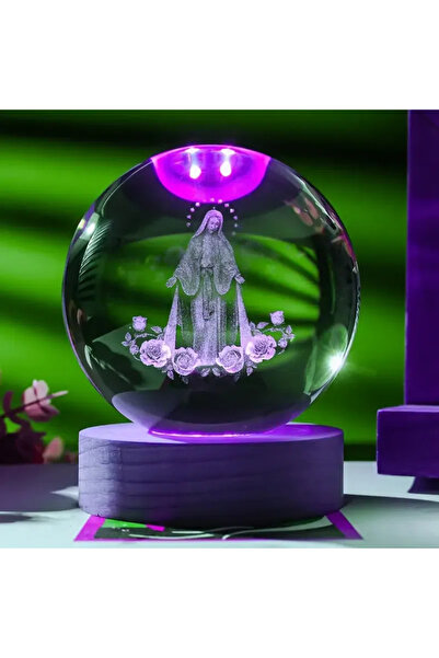 Choice Virginmary 1 قطعة مصباح كريستالي منحوت بالليزر ثلاثي الأبعاد على شكل العذراء مريم، زينة للمنزل، هدايا