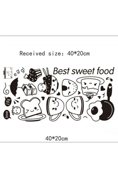 Choice 1pcs Kitchen Diy Coffee Sweet Food Wall Stickers Wall Art Decal Decora...