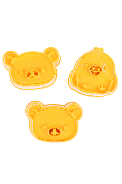 Choice مقاس واحد 3 قطع/مجموعة قالب ساندويتش على شكل دب لطيف جهاز نقش الخبز وا...