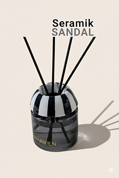 Marrien Seramik Sandal Çubuklu Oda Kokusu 100 ml | Odunsu & Baharatlı Notalar