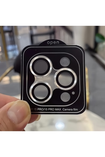 Choice iPhone 15 Pro max Silver Precise Positioning Metal Camera Lens Film For iPhone 16 15 14 13 12 Pro Ma