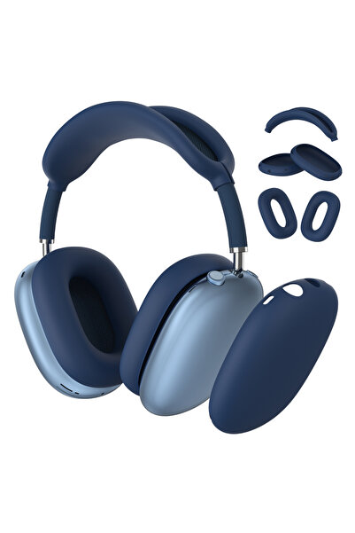 Choice Navy Blue Silicone Shockproof Case For AirPods Max Ear Pad Ear Cups He...