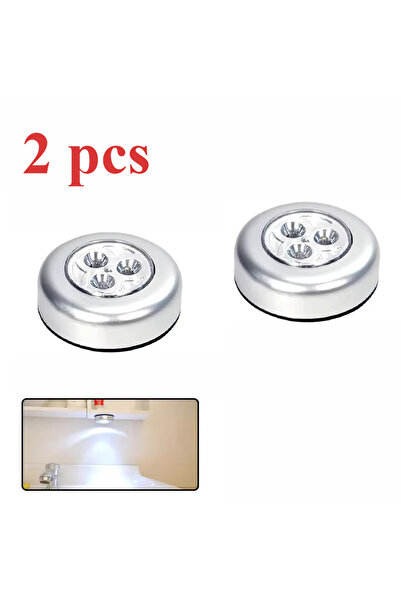 YTDMEN 2 قطعة 5 قطع مصباح LED ليلي مصباح LED تحت الخزانة مصباح حائط لاسلكي مفتاح تعمل باللمس مصباح بجانب السرير Batt