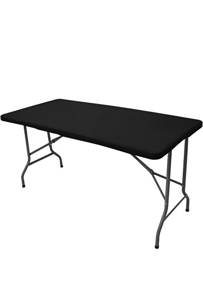 Choice black Polyester Rectangular Elastic Universal Tablecloth Protective Co...