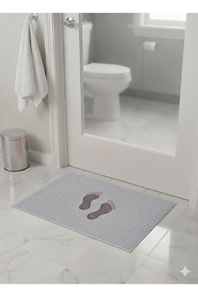 FAMİLYA TEKSTİL 100% Cotton Weighted Towel Bath Mat High Absorbency