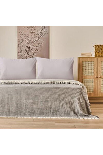 Evidea مفرش سرير مزدوج سوفت هيفين - رمادي غامق - 220x240 سم