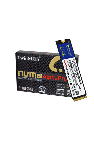 Universal Twinmos Nvme512Gb2280Ap, Alphapro, 512Gb, 3600-3250Mb/S, Gen3, Nvme...