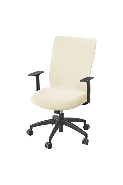 Choice A4 كرسي بيج 1 قطعة غطاء كرسي مكتب بلون موحد غطاء كرسي كمبيوتر مطاطي غطاء كرسي قابل للرفع والدوران Ga