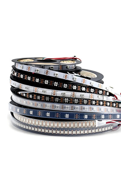 Choice 5 م IP30 144LEDs أسود PCB WS2812B DC5V WS2812B 5050 RGBIC شريط LED ذكي...