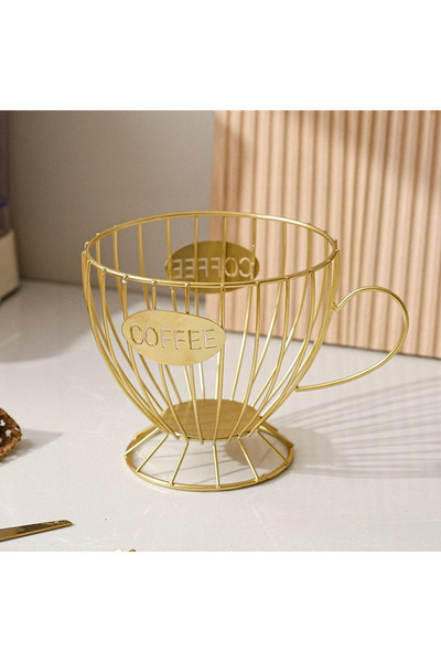 Choice Gold 1PC Coffee Capsule Storage Basket, with A Sturdy and Durable Iron...