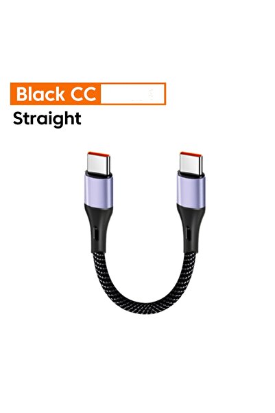 Choice 0.15 م كابل USB C مزدوج مستقيم 0.15 م/0.30 م كابل USB C قصير كوع USB A/USB C إلى Type C شحن سريع C