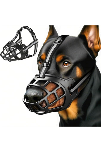 Choice4 M Reflect Light Dog Mouth Guard Cover Comfy Breathable Basket Muzzle ...