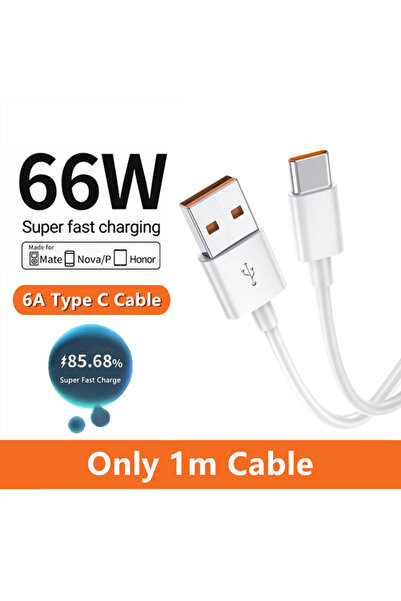 Choice كابل بطول متر واحد فقط، شاحن فائق السرعة 6 أمبير 66 واط، من النوع C، م...