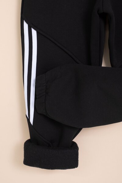 Cansın Mini Μαύρο ριγέ λεπτομερές στάμπα με ελαστική μέση για αγόρια 21457