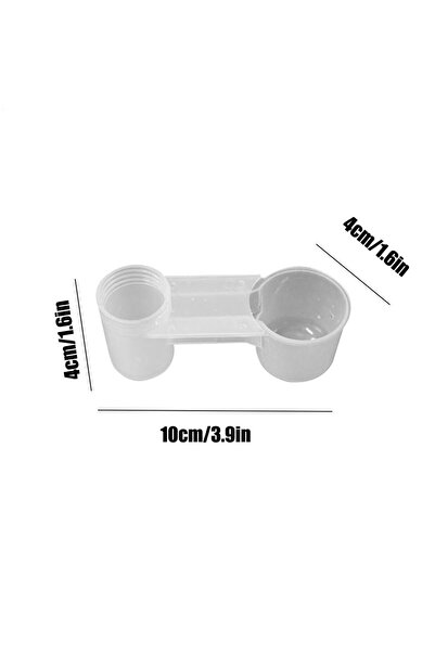 Choice كوب مياه بلاستيكي أبيض لطيور الأليفة، مغذي، زجاجة مياه، قطة، دجاجة، حم...