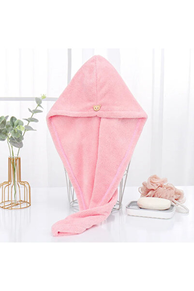 Choice منشفة شعر من الألياف الدقيقة باللون الوردي منشفة تجفيف سريعة التجفيف ل...