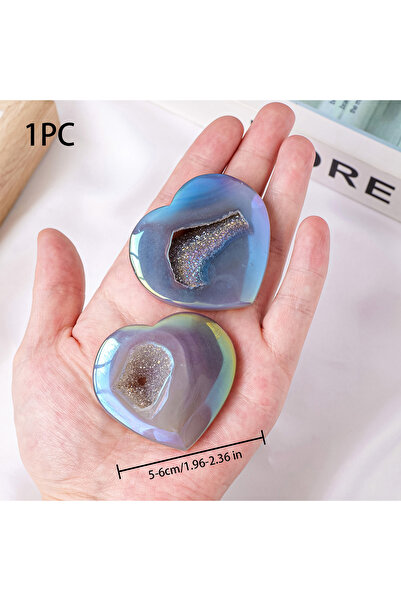 Choice 1pc Aura Agate Love 1pc Natural Crystal Aura Agate Crystal Cave Love P...