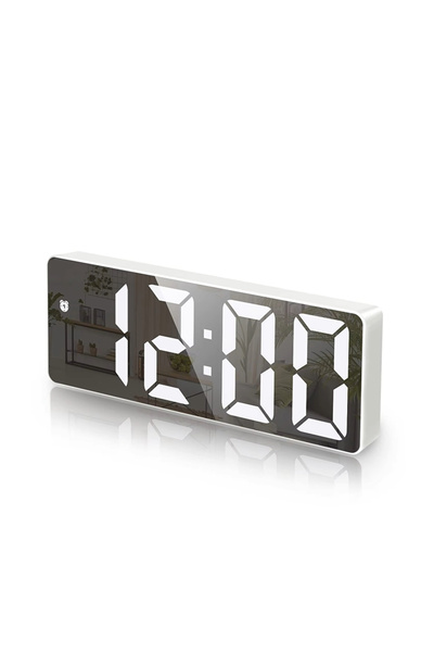 Choice WHITE LED Digital Alarm Clock Portable Travel Clock for Bedroom Office Kitchen Easy to Read Home De