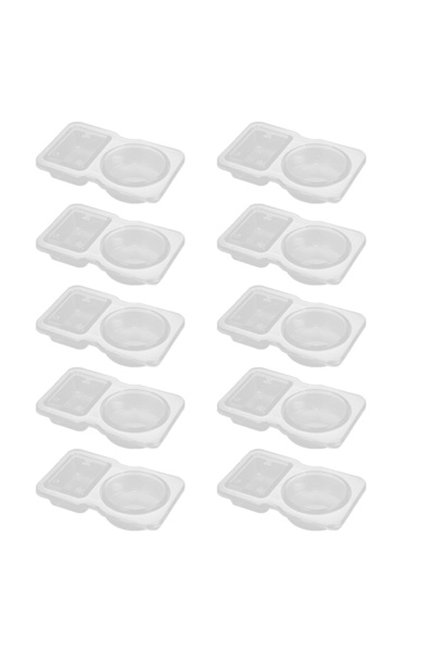 Choice 10PCS 5/10/20/40PCS Double Compartment Seasoning Container with Lid Portable Compartment Snack Conta