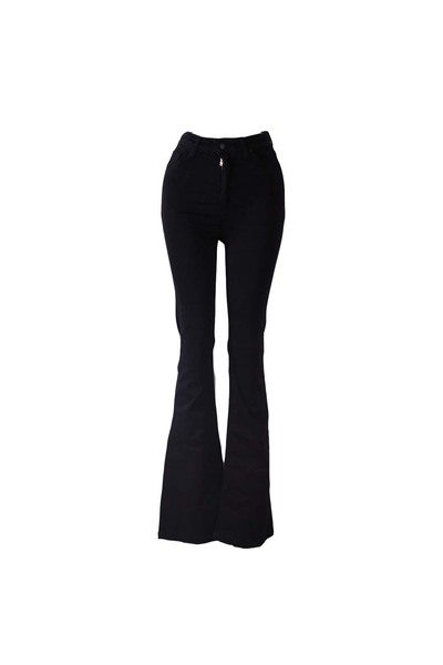 trender Μαύρο γυναικείο τζιν παντελόνι