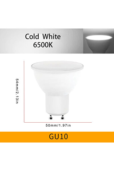 Choice 6W أبيض بارد 12PCS AC220V LED لمبة 3W 6W 9W 12W GU10 LED لمبة كشاف 270 درجة زاوية شعاع لـ H