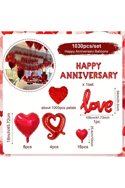 Choice 16 بوصة كما في الصورة 1 مجموعة زينة الذكرى السنوية بالونات فويل لافتة ...