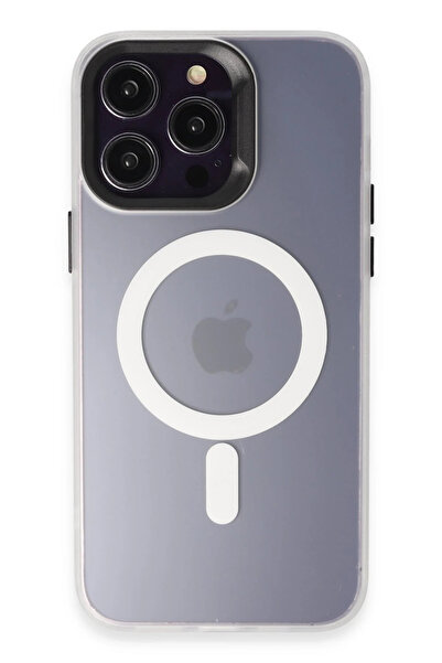 Fuchsia غطاء حماية لهاتف آيفون 15 برو ماكس من ميتكس ماجسيف - أبيض