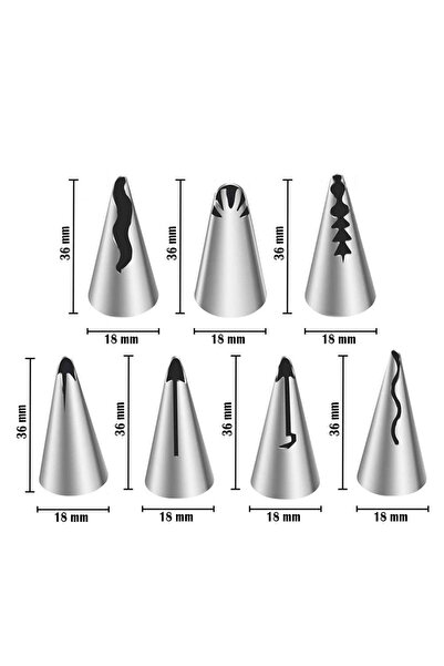 Choice Z4576 7 قطع/مجموعة فوهات زفاف روسية فوهات تزيين المعجنات فوهات تزيين ا...