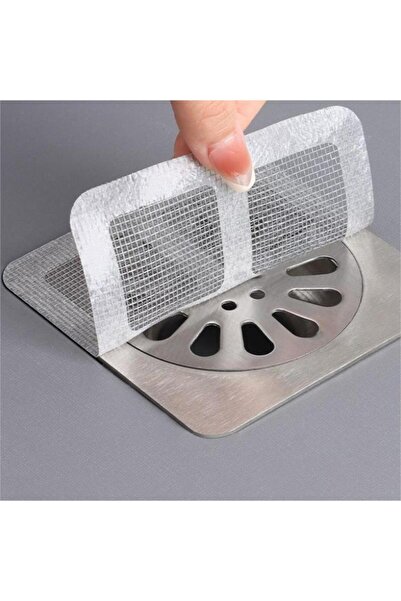 Choice 10Pcs White Bathroom Sink Drain Filter - PVC Woven Drainage Mesh Net Hair Catcher