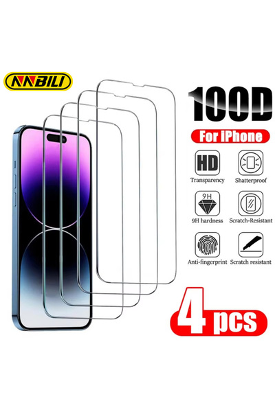 Choice7 4 قطع من واقيات الشاشة الزجاجية المقواة لهاتف iPhone 15Pro من NNBILI ...