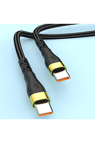 Choice كابل شحن فائق السرعة PD ذهبي بطول 0.25 متر بقدرة 120 واط، متوافق مع هو...