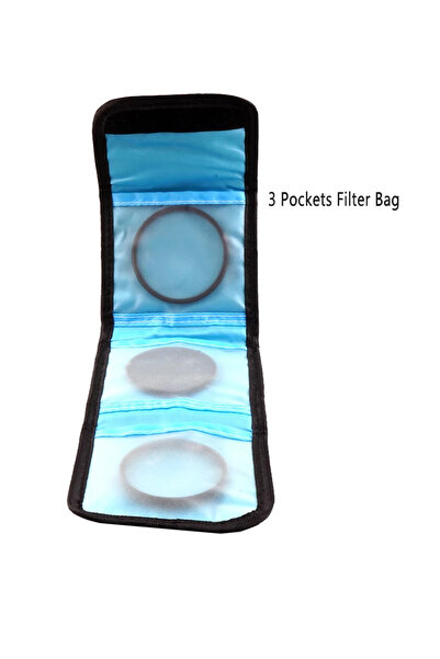 Choice حقيبة عدسات قابلة للطي بثلاثة جيوب، تتسع لستة فلاتر للأشعة فوق البنفسج...