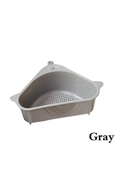 Choice غراي مطبخ مثلث الشكل مصفاة حوض تصريف مغسلة فواكه وخضروات رف إسفنج سلة ...