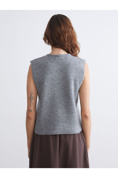 LC Waikiki Sparkling Selections from Shining Store | Crew Neck Women's Knitwear Vest