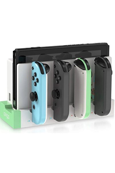 Choice green Joycon Charging Dock Station for Switch&OLED - Charges Up To 4 Controllers, Compatible with Sw
