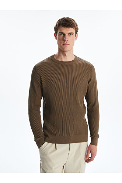 LC Waikiki Lcw Vision Beige Crew Neck Men's Knitwear Sweater
