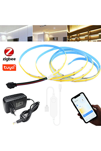 Choice 10 م طقم كامل قابس أوروبي 24 فولت COB CCT Tuya Zigbee 3.0 COB CCT شريط...
