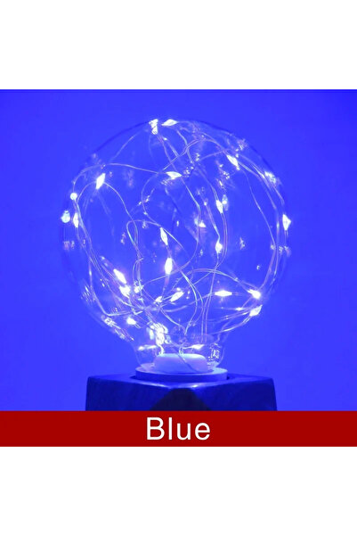 Choice مصباح LED أزرق من نوع Edison E27 110V 220V G95 إضاءة RGB ملونة سلك نحا...