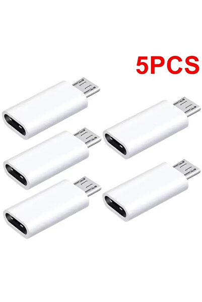 Choice 5 قطع بيضاء 10-1 قطعة محول Micro USB أنثى إلى ذكر من النوع C محول OTG ...