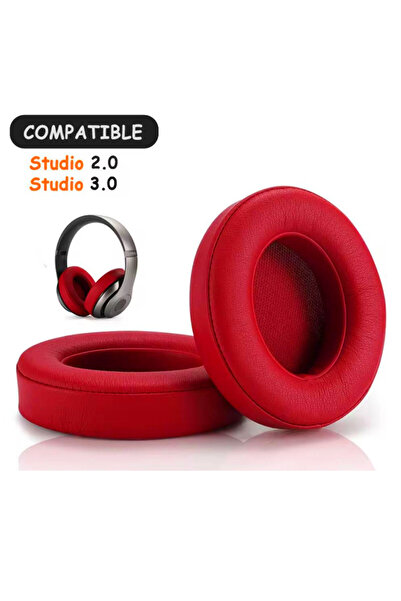 Choice وسادات أذن حمراء لـ Beat Studio 3 3.0 وسادات أذن Studio3 وسادات بديلة ...