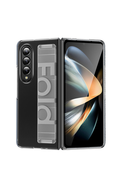 Choice جراب سيليكون شفاف فائق النحافة غير لامع مع حزام للمعصم لهاتف سامسونج ز...