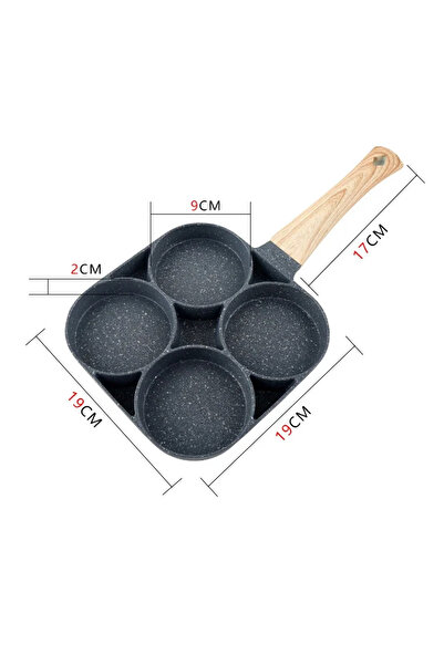 Choice 02 1pc Medical Stone Four-hole Omelette Pot Household Non-stick Flats-...