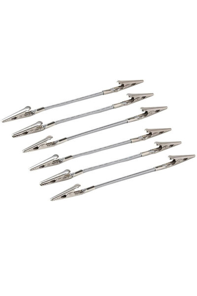 Choice 6 قطع 1/2/3 قطع، مشبك معدني مزدوج الرأس، مشبك لفائف البعوض التمساح، مل...