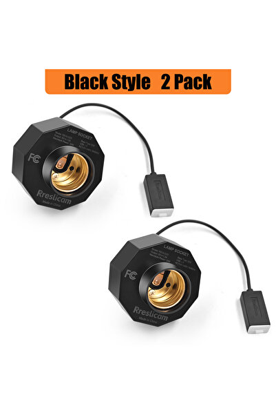Choice1 2pcs Black USB Light Sket Outlet Adapter 5V 1.5A Professional Outdoor...