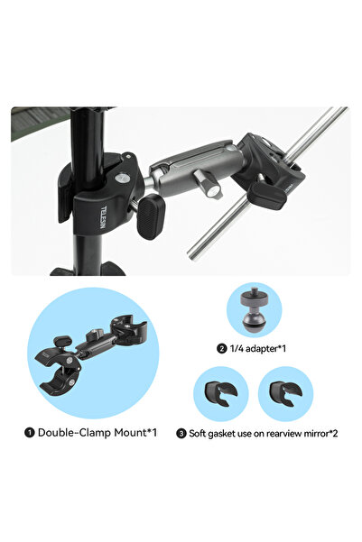 Choice 1 قطعة TELESIN دراجة نارية دراجة أحادية القدم مقود دراجة هوائية حامل ب...