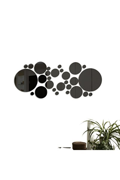 Choice 26pcs Black 26 PCs 3D Acrylic Mirror Wall Sticker, round Mirror, DIY B...