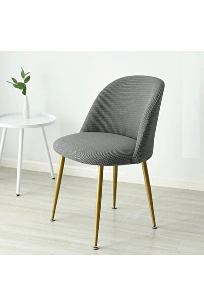 Choice 1pc A11 Chair Cover 1PC Polar Fleece Curved Chair Cover Accent Short Back Dining Chair Slipcovers Sm