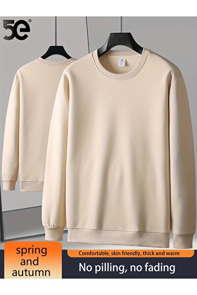 MODAVİBE Hanorac unisex cu guler rotund – Țesătură din bumbac și poliester cu...