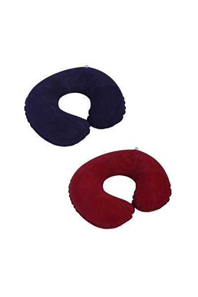 Choice A 2pcs PVC Inflatable C-shaped Pillows Office Chair Neck Pillows Trave...