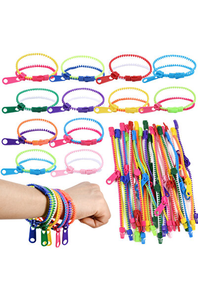 Choice 24 قطعة من أساور بسحاب مضادة للتوتر، مجموعة من 12/24 قطعة، لعبة فيدجيت حسية، هدايا حفلات أعياد ميلاد للأطفال